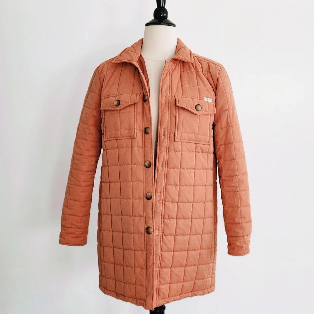 Evy's Tree Rust Quilted Puffer Jacket - Picture 3 of 6